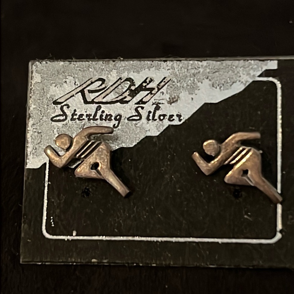 Vintage Ross Simons Sterling Silver 925 Runner earrings